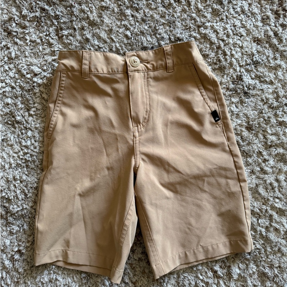 Quiksilver Boys Tan Shorts – Size 6 Hybrid Surf Shorts